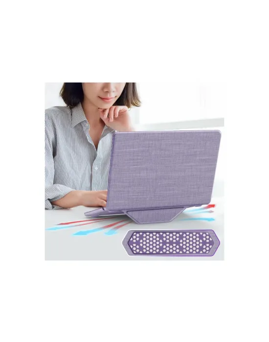 Apple Macbook Air 15 2023 Macbook Kumaş Kapak - Mor