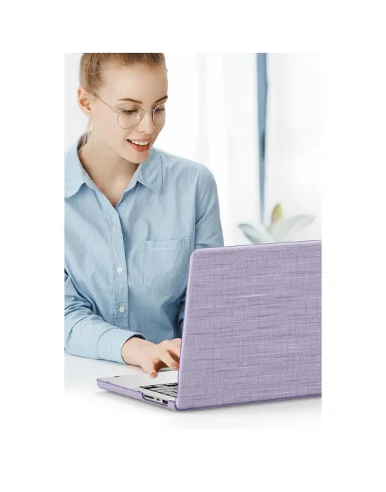 Apple Macbook Air 15 2023 Macbook Kumaş Kapak - Mor