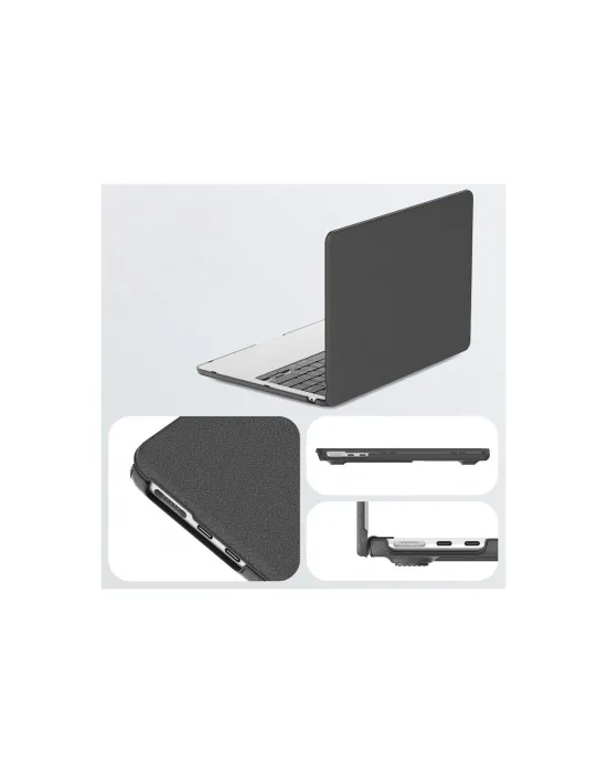 Apple Macbook Air 15 2024 Macbook Deri Kapak - Siyah