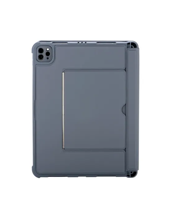 Apple T5510d İpad Pro 13 (2024) Kılıf Palermo Ledli Klavyeli Standlı Tablet Kılıfı - Siyah