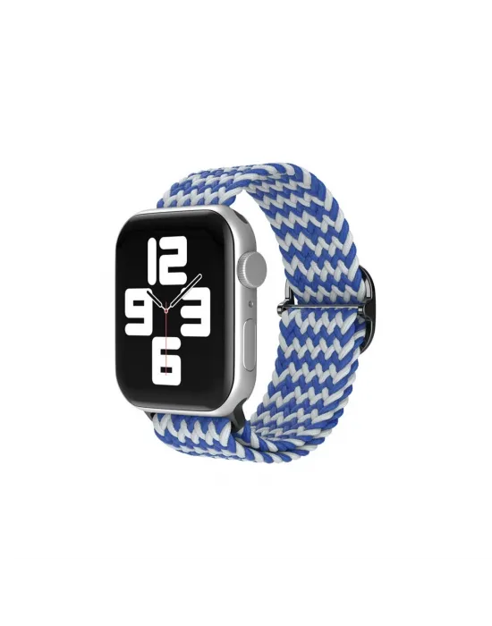 Apple Watch 38mm  Kordon (saat Değildir) - Zigzag Beyaz-mavi