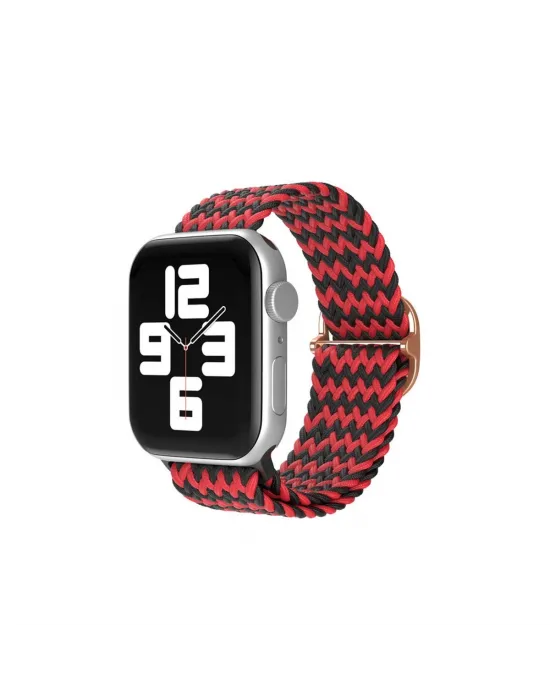 Apple Watch 38mm  Kordon (saat Değildir) - Zigzag Kırmızı-siyah