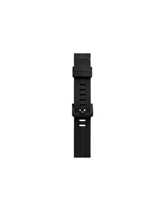 Apple Watch 38mm Kr408 Çizgili Silikon Kordon (saat Değildir) - Siyah