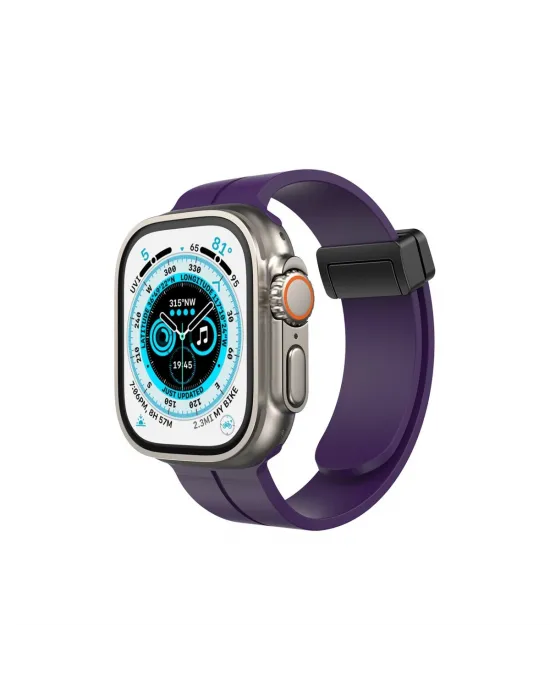 Apple Watch 38mm Kr412 Elegance Stylısh Kordon (saat Değildir) - Derin Mor