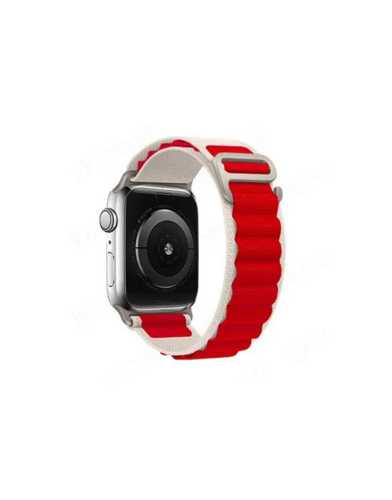 Apple Watch 38mm Mountain Kordon (saat Değildir) - Beyaz-kırmızı