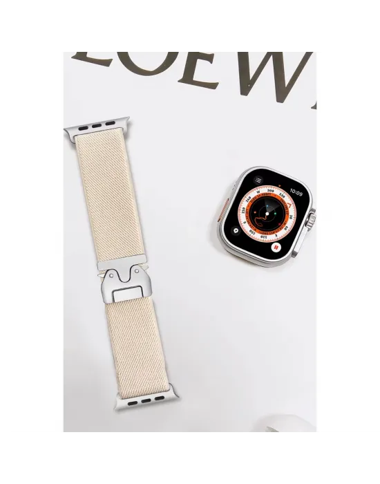 Apple Watch 42mm Forest Kumaş Kordon (saat Değildir) - Krem