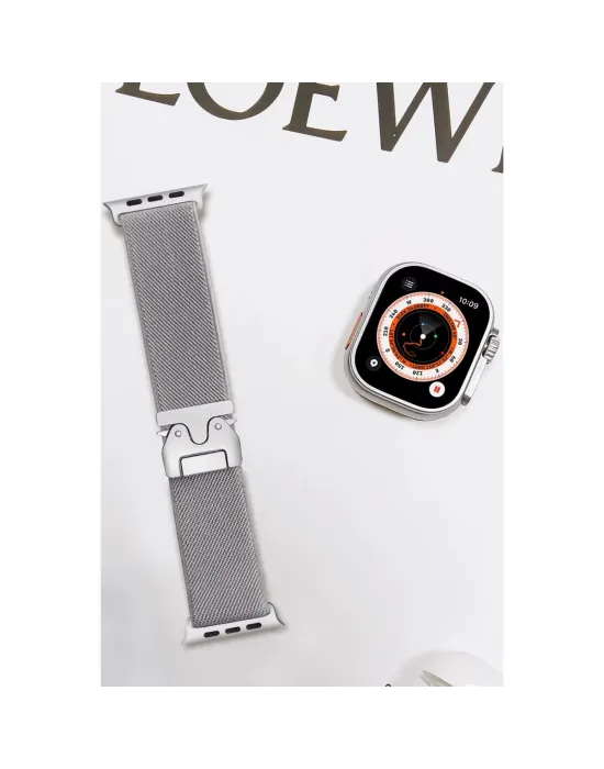 Apple Watch 42mm Forest Kumaş Kordon (saat Değildir) - Titan Gri