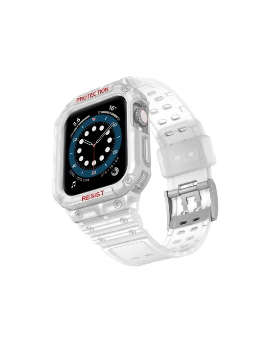 Apple Watch 42mm Kr401 Silikon Kordon (saat Değildir) - Şeffaf