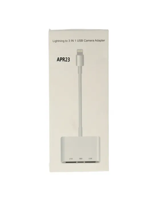 Apr23 Iphone Otg 3in1 - Beyaz