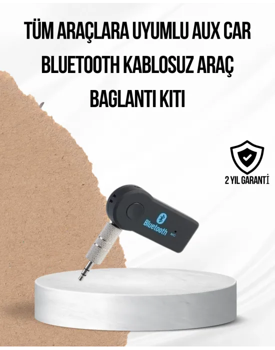 Araç İçi Bluetooth Aux Adaptörü Ve Telefon Görüşme Cihazı