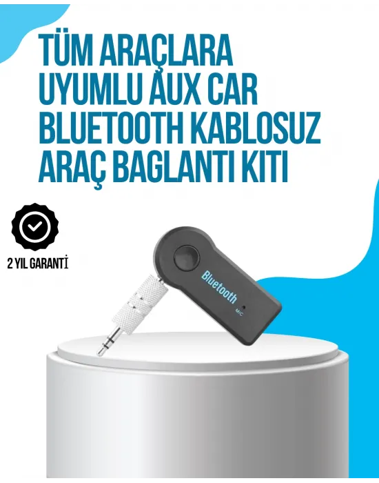 Araç İçi Bluetooth Aux Müzik Ve Telefon Görüşmesi Adaptörü