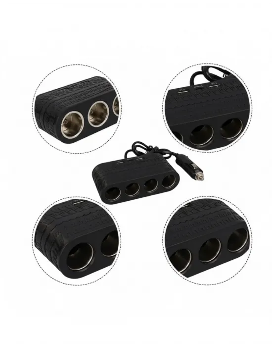 Araç İçi Güç Dağıtıcı 4 Çakmaklık 2 Usb 1 Type C Şarj Ünitesi