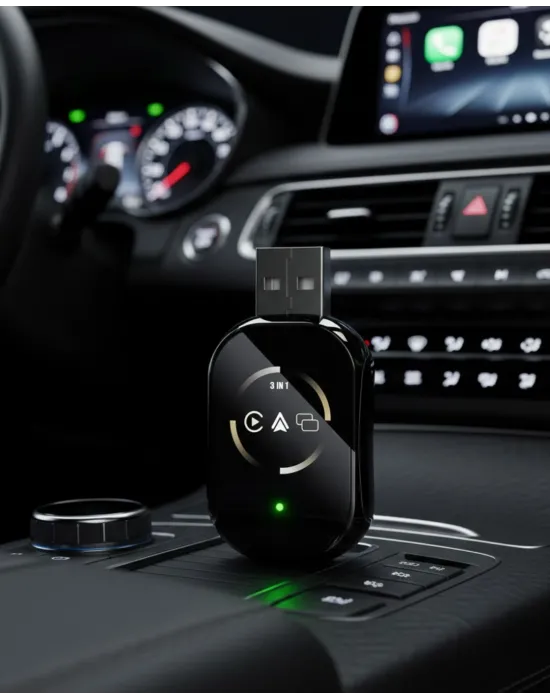 Araç İçi Kablosuz Carplay Android Auto Airplay Adaptörü