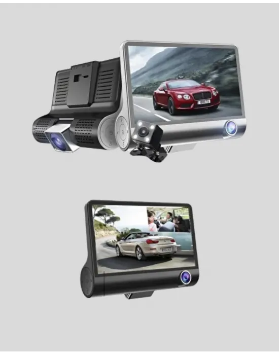 Araç Kamerası 3’lü Full Hd Dvr 1080p Gece Görüşlü Ve G-sensörlü