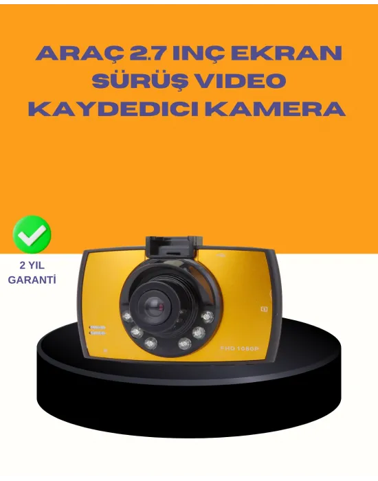 Araç Ön Kamera Full Hd Kayıt Ve G Sensor Özellikli