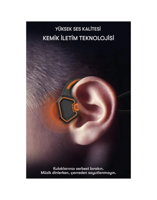 As9 Suya Dayanıklı Bluetooth Kulaklık - Siyah