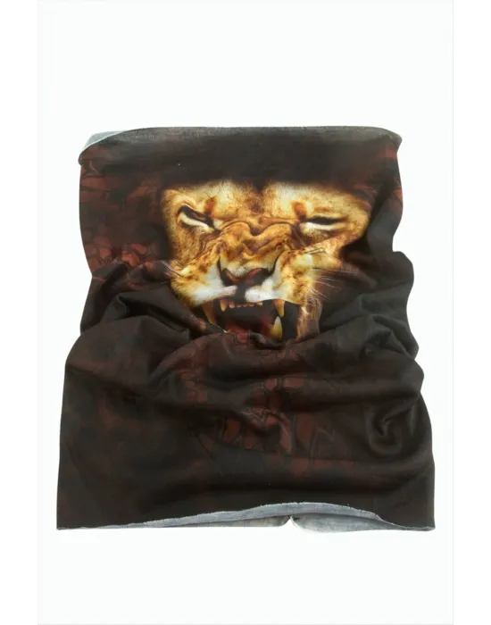Aslan Desenli Baff Boyunluk