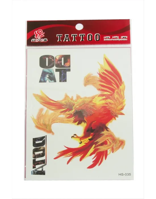 Ateş Kartalı Tattoo Dövme Sticker