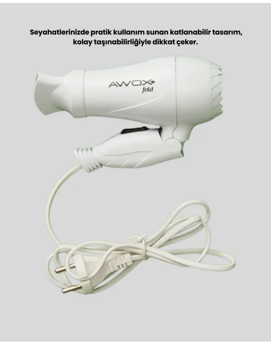 Awox Mini Fön Beyaz