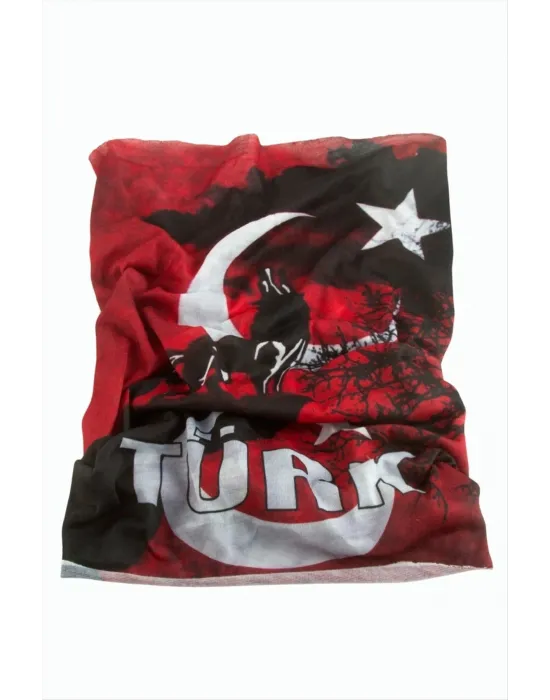 Ay Yıldız Desenli Baff Boyunluk