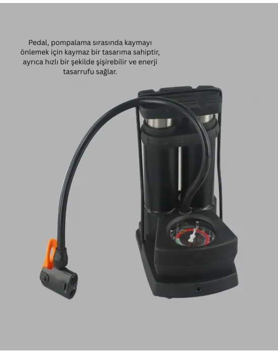 Ayak Basmalı Hava Pompası Şişme Ürünler Ve Lastikler İçin