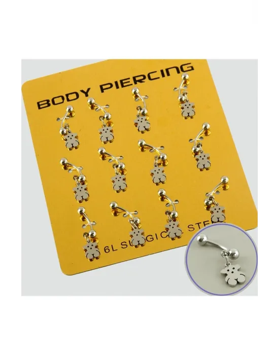 Ayıcık Çelik Piercing 1 Adet