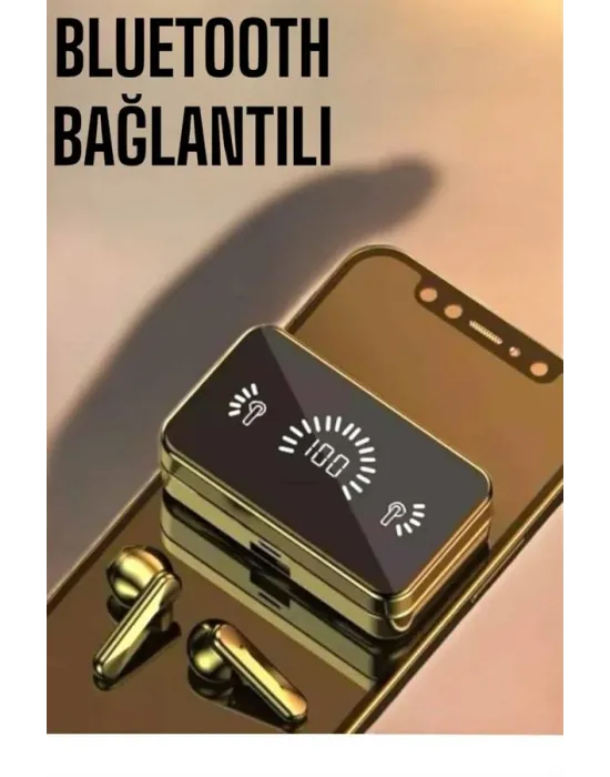Aynalı Bluetooth Kulaklık Telefon Standlı Dijital Göstergeli