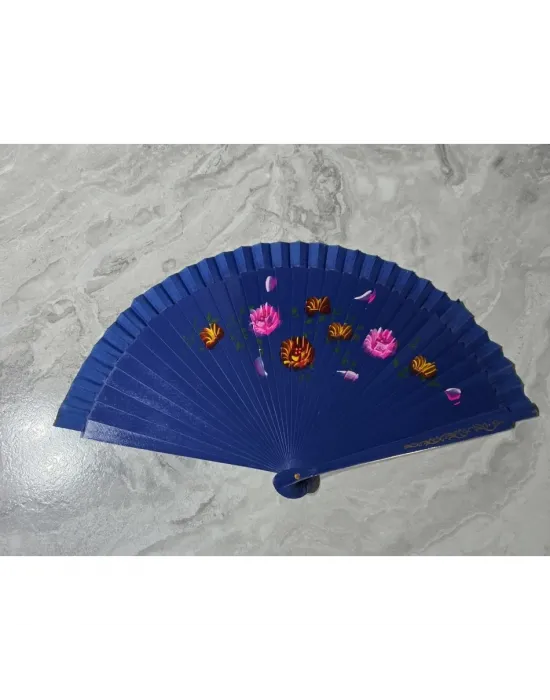 Bambu Çift Taraflı Yelpaze Karışık Renkler 12li Paket