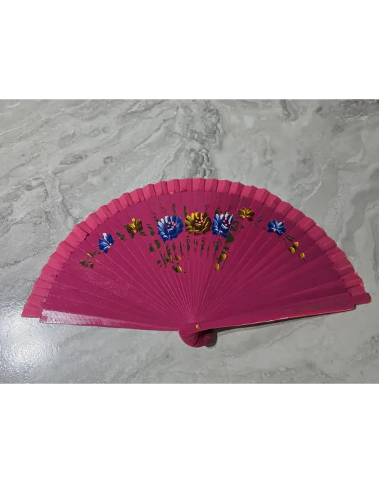 Bambu Çift Taraflı Yelpaze Karışık Renkler 12li Paket