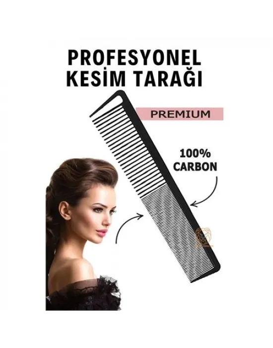 Berber Kuaför Saç Kesim Tarağı Karbon Nano Absolute Professional 720887