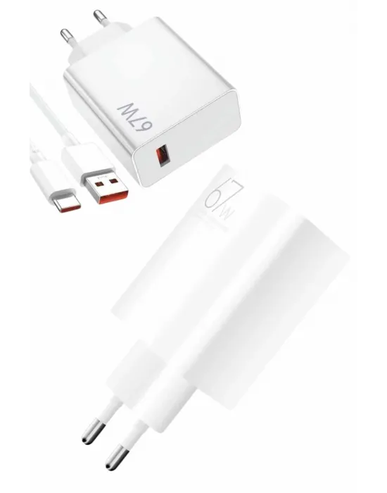 Beyaz Ultra Plus Hızlı Şarj Seti Şarj Adaptörü Ve Kablosu 67w