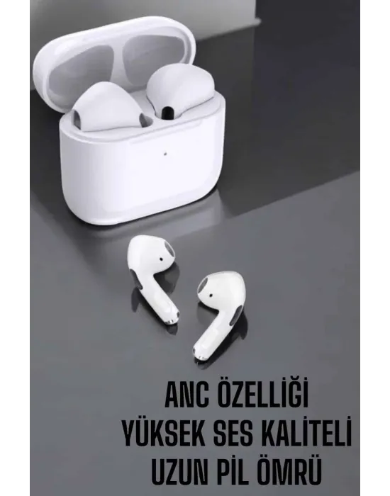 Beyaz Yeni Nesil Pro Bluetooth Kulaklık Yüksek Ses Kaliteli Anc Özelliği