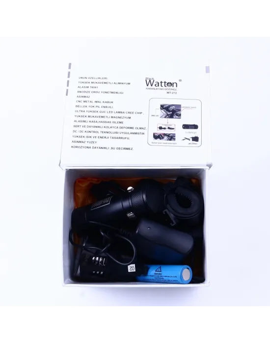 Black Wt-272-profesyonel Bisiklet Lambası
