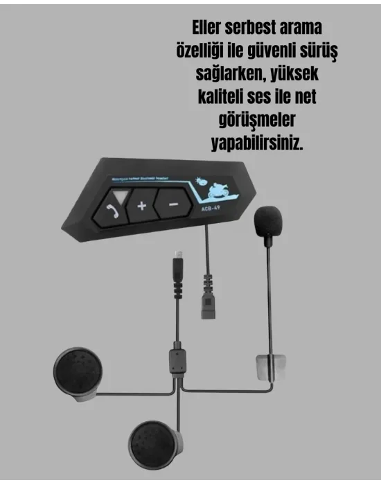 Bluetooth 5.0 Edr Kask Kulaklık Yüksek Ses Kalitesi Ve Gürültü Önleme