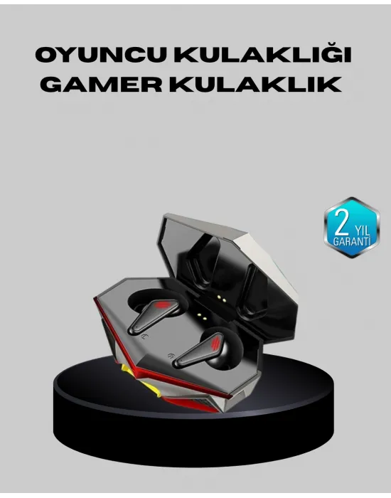 Bluetooth 5.0 Kablosuz Kulaklık Led Işıklı Silikonlu Tasarımlı