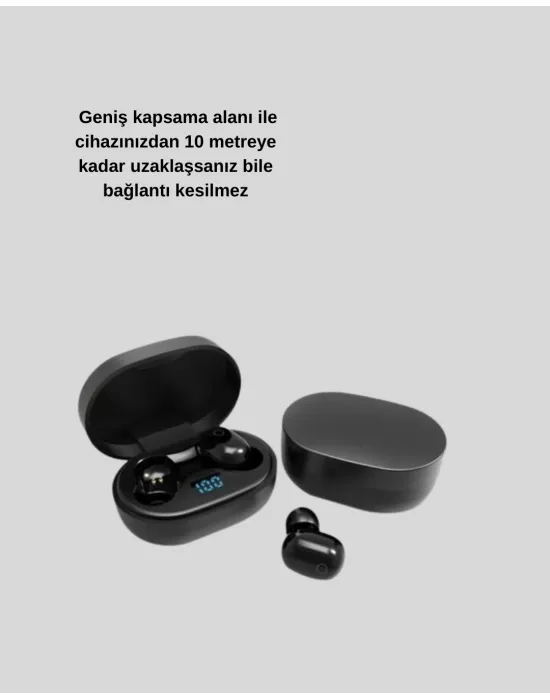 Bluetooth 5.0 Kulaklık – Led Ekranlı Şarj Kutusu