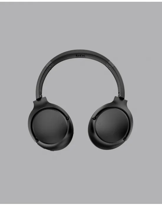 Bluetooth 5.0 Siyah Kablosuz Kulaklık 18 Saat Batarya Katlanabilir Tasarım