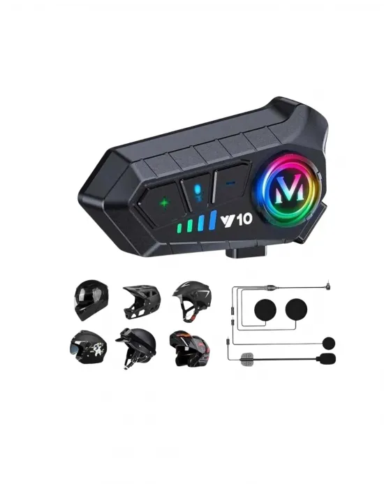Bluetooth 5.3 Kask İçi Intercom Kulaklık 1000 M Mesafe 1000 Mah