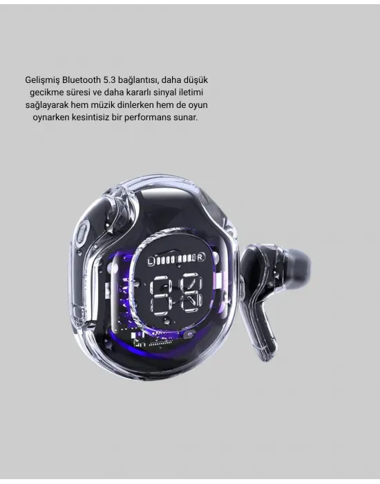 Bluetooth 5.3 Tws Kulaklık Gürültü Engelleyici Üçlü Mikrofonlu Ergonomik Tasarım