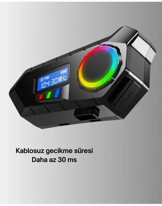 Bluetooth 5.4  İnterkom Ip65 Toz Ve Su Geçirmez Led Göstergeli