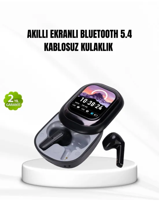 Bluetooth 5.4 Kulaklık – Gürültü Engelleme Ve Akıllı Ekranlı Şarj Kutusu