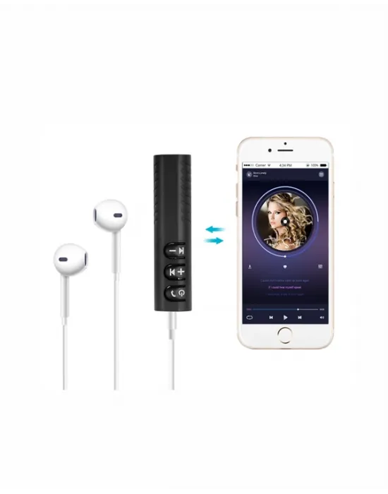 Bluetooth Aux Adaptör | 3.5mm Ses Girişi İçin Kablosuz Dönüştürücü, 10m Menzil