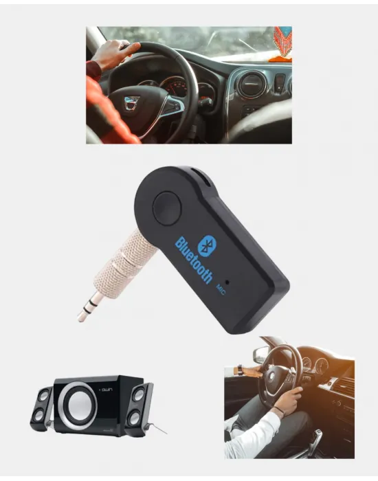 Bluetooth Aux Araç Kiti Eller Serbest Müzik Çalar Dahili Mikrofonlu