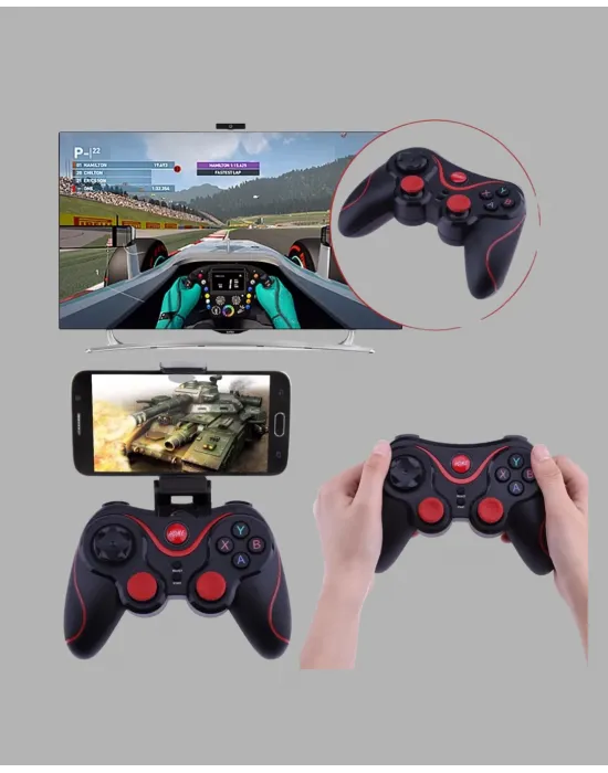 Bluetooth Gamepad Kablosuz Oyun Kumandası Tek Cihaz Destekli