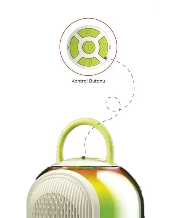 Bluetooth Hoparlör Çift Mikrofonlu Kablosuz Parti Speaker Beyaz