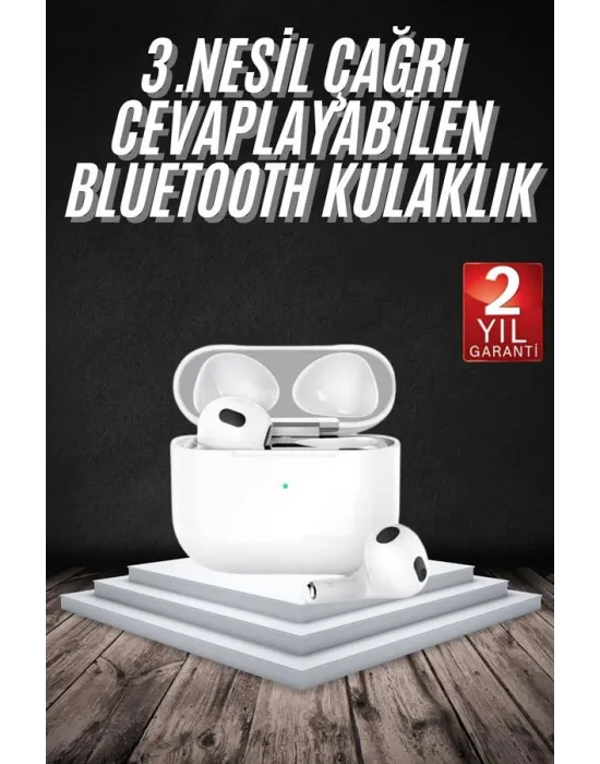 Bluetooth Kulaklık 3. Nesil Ios Android Uyumlu Yeni Nesil Wireless Charge