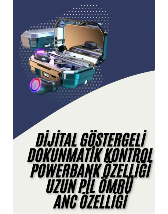 Bluetooth Kulaklık Android Ve İos Uyumlu Anc Özellikli Dijital Şarj Göstergeli
