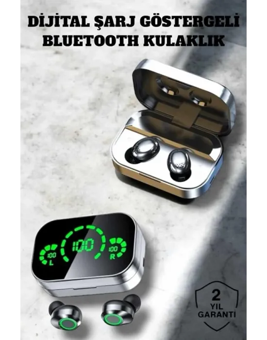 Bluetooth Kulaklık Çift Telefon Desteği Ve Suya Dayanıklı Powerbankli
