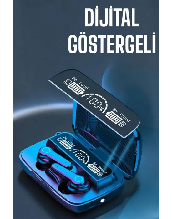 Bluetooth Kulaklık Dijital Göstergeli Kablosuz Uzun Pil Ömrü