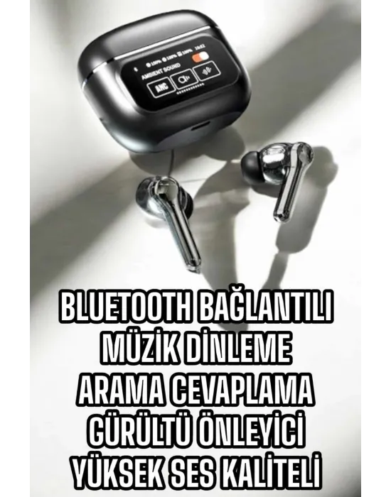 Bluetooth Kulaklık Kablosuz Ekranlı Anc/enc Destekli Dokunmatik